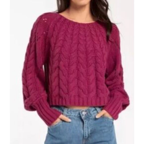 Free People Sweaters - Free People  Cropped Cable Knit Sweater M